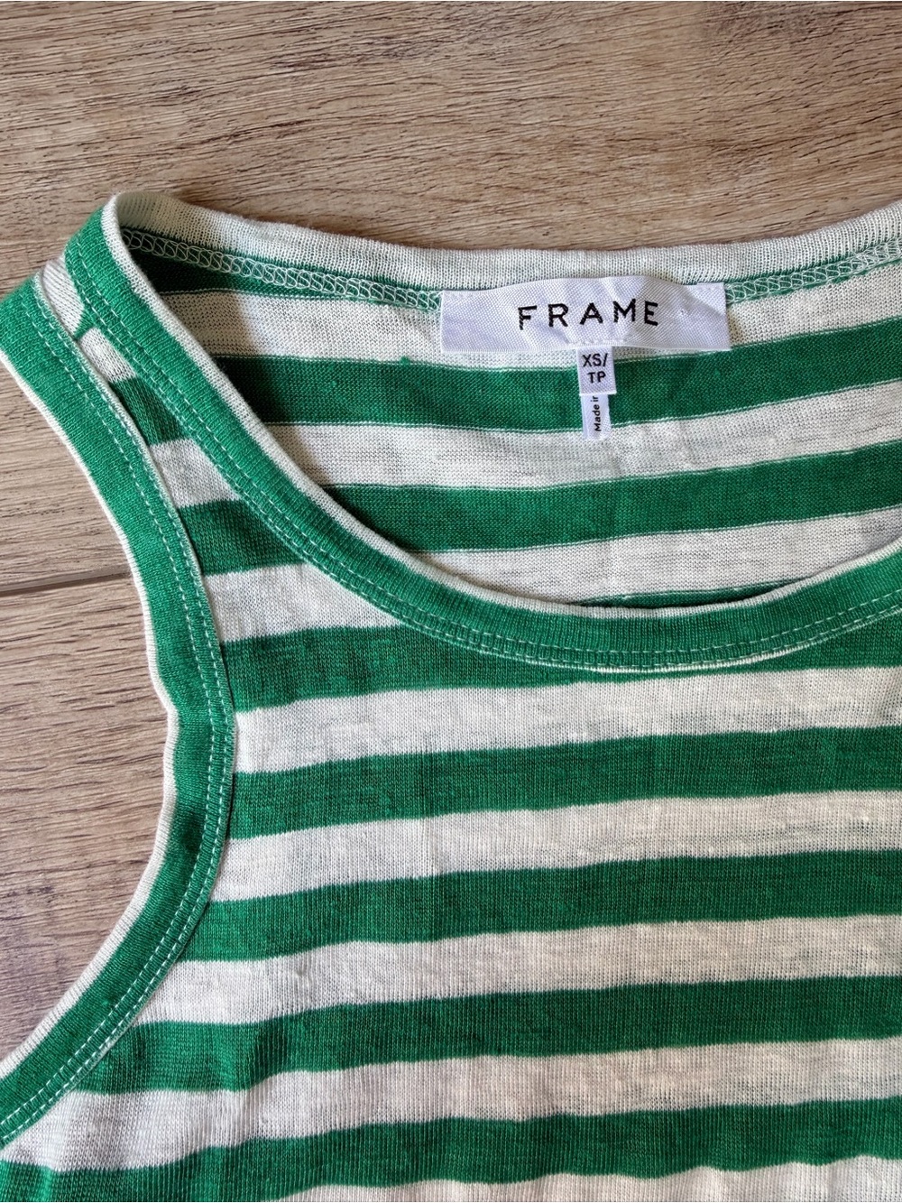 Frame Ringer Stripe Racerback Tank Top - Picture 3 of 5